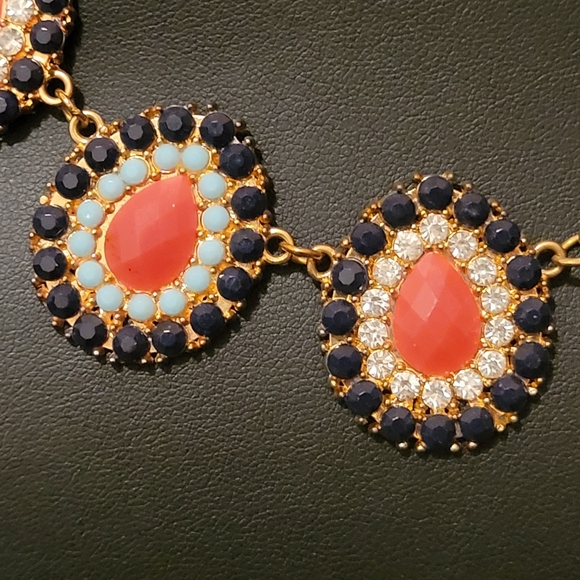 Estate Bohemian Faceted Lucite & Rhinestone Necklace - Picture 3 of 5